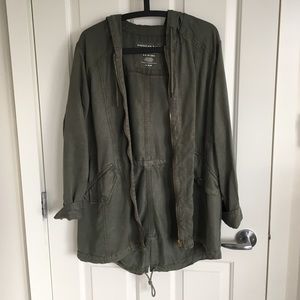 Green utility jacket